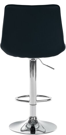 Barstoel Tino Kunstleer chroom, Zwart