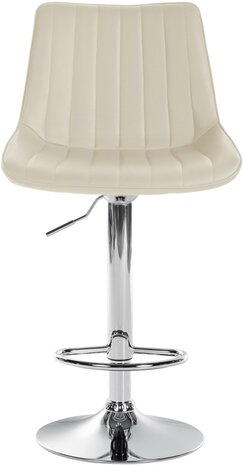 Barstoel Tino Kunstleer chroom, Creme