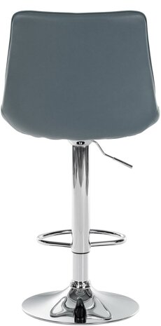 Barstoel Tino Kunstleer chroom, Grijs