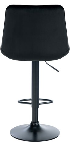 Barstoel Tino Fluweel zwart, Zwart