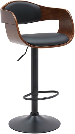 Barstoel Kongstin B Kunstleer, Zwart