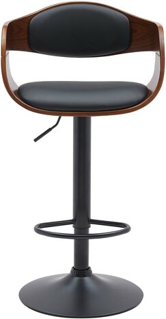 Barstoel Kongstin B Kunstleer, Zwart