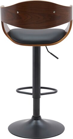 Barstoel Kongstin B Kunstleer, Zwart