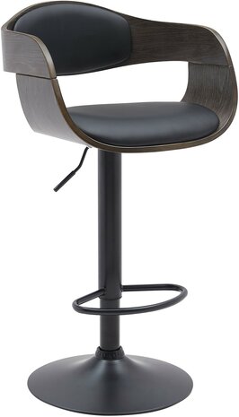 Barstoel Kongstin B Kunstleer, Grijs