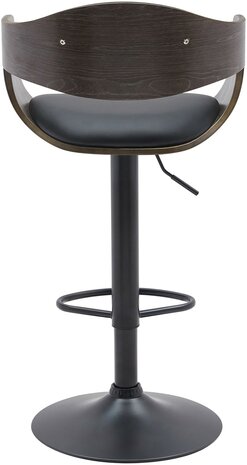 Barstoel Kongstin B Kunstleer, Grijs
