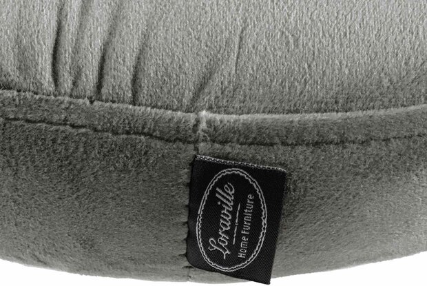 Barstoel Pento Fluweel zwart, Grijs