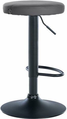 Barstoel Pento Kunstleer zwart, Grijs