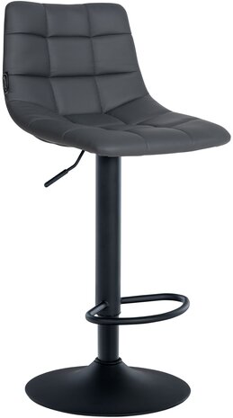Barstoel Jirra Kunstleer zwart, Grijs