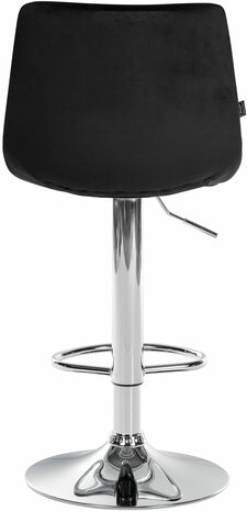 Barstoel Jirra Fluweel chroom, Zwart