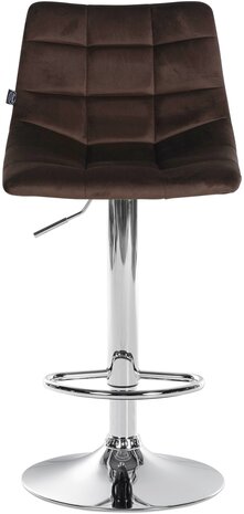Barstoel Jirra Fluweel chroom, Bruin