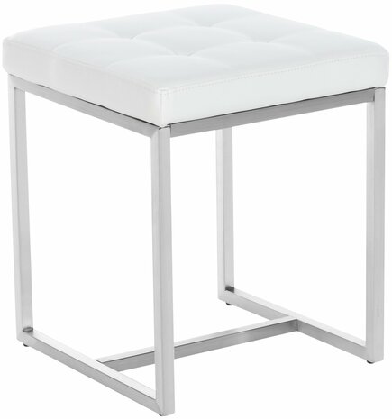 2-delige set barkrukken Birca, Wit