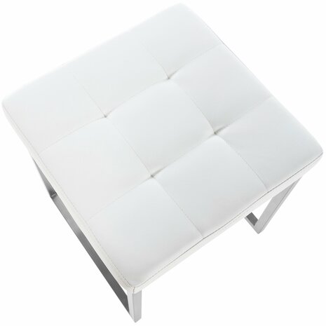 2-delige set barkrukken Birca, Wit