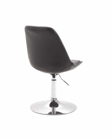 4-delige set eetkamerstoelen Miverack C kunstleer, Zwart