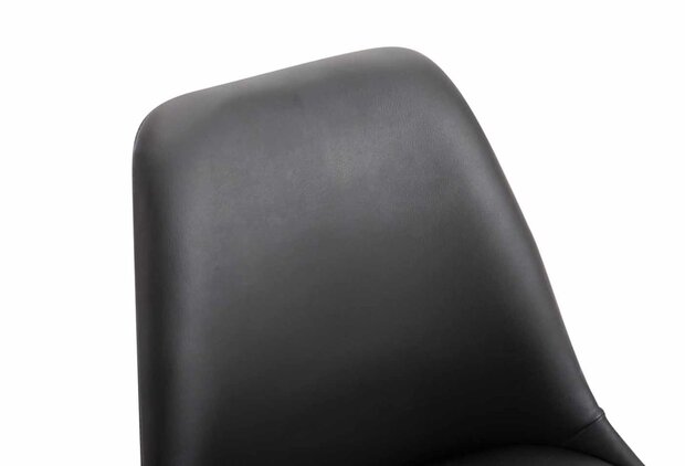 4-delige set eetkamerstoelen Miverack C kunstleer, Zwart