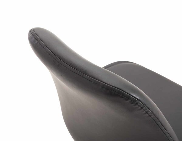 4-delige set eetkamerstoelen Miverack C kunstleer, Zwart