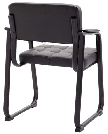 2-delige set bezoekersstoelen Cinidi B kunstleer, Zwart