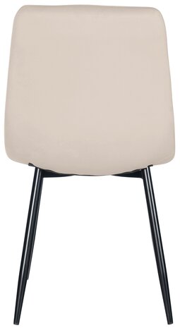 4-delige set eetkamerstoelen Entibas, Creme