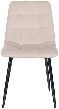 4-delige set eetkamerstoelen Entibas, Creme