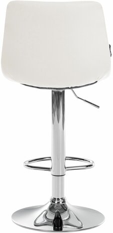 Barstoel Jirra Kunstleer chroom, Wit