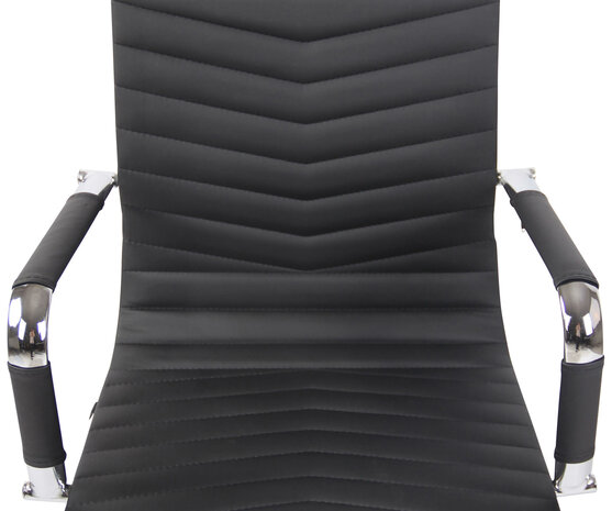 2-delige set stoelen Bernluy kunstleer, Zwart