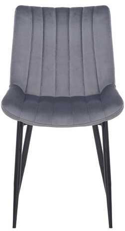 2-delige set stoelen Rehdan fluweel, Grijs