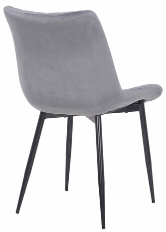 2-delige set stoelen Rehdan fluweel, Grijs