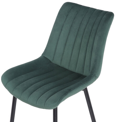 2-delige set stoelen Rehdan fluweel, Groen