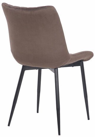 2-delige set stoelen Rehdan fluweel, Bruin
