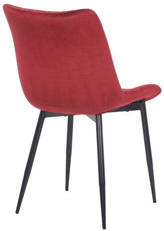 2-delige set stoelen Rehdan Fluweel, Rood