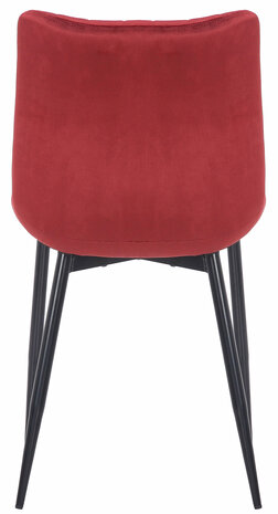 2-delige set stoelen Rehdan Fluweel, Rood