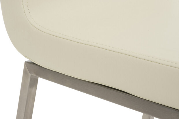 2-delige set eetkamerstoelen Calmor, Creme