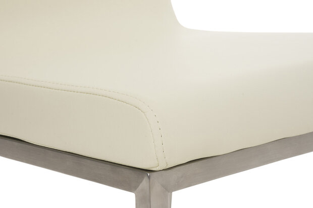 2-delige set eetkamerstoelen Calmor, Creme
