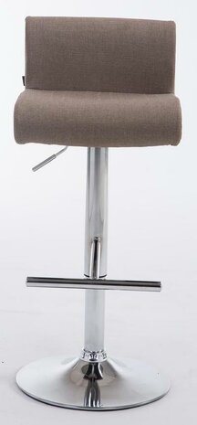2-delige set barkrukken Cilefirnei stof, Taupe