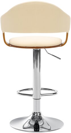 Barstoel Nelsi Kunstleer chroom, Creme