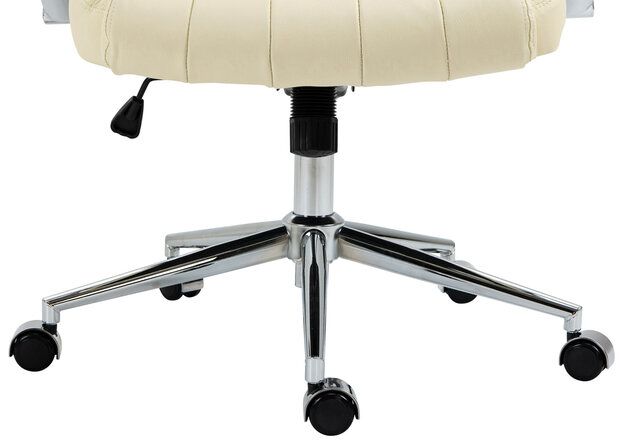Bureaustoel Wagin Echtleder, Creme