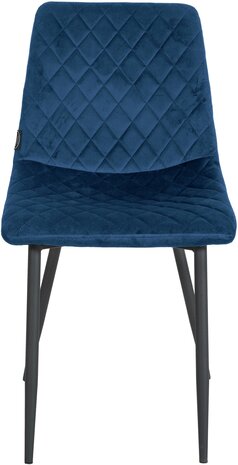 4-delige set stoelen Tildi fluweel, Blauw