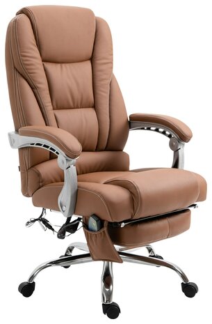 Bureaustoel Picifac met massagefunctie V2 kunstleer, Bruin