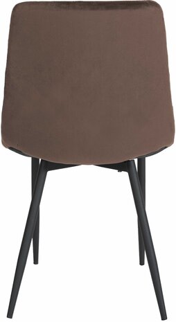 4-delige set stoelen Tildi fluweel, Bruin