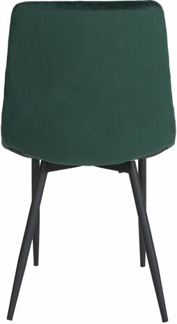 4-delige set stoelen Tildi fluweel, Groen