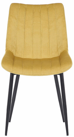2-delige set stoelen Rehdan fluweel, Geel