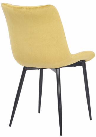 2-delige set stoelen Rehdan fluweel, Geel