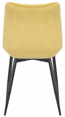2-delige set stoelen Rehdan fluweel, Geel
