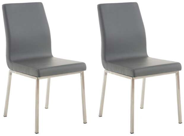 2-delige set eetkamerstoelen Calmor, Grijs