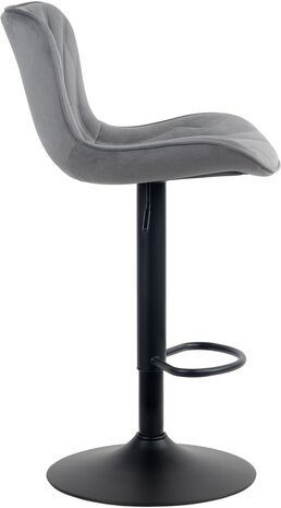 Barstoel Lunis Fluweel, Grijs