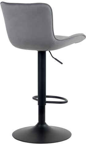 Barstoel Lunis Fluweel, Grijs