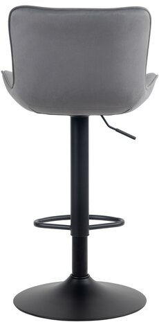 Barstoel Lunis Fluweel, Grijs