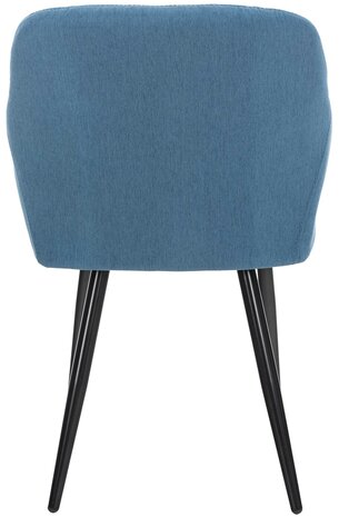 2-delige set eetkamerstoel Shali stof, Blauw