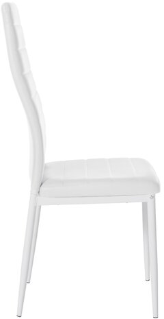 6-delige set eetkamerstoelen Miyfaar kunstleer, Wit