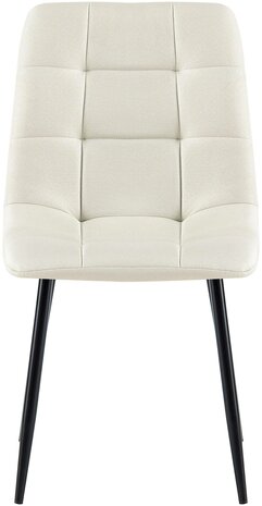 4-delige set eetkamerstoelen Entibas Stof, Creme