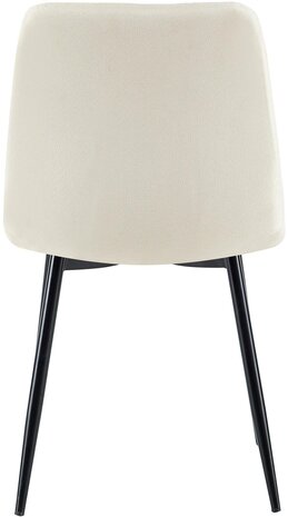 4-delige set eetkamerstoelen Entibas Stof, Creme